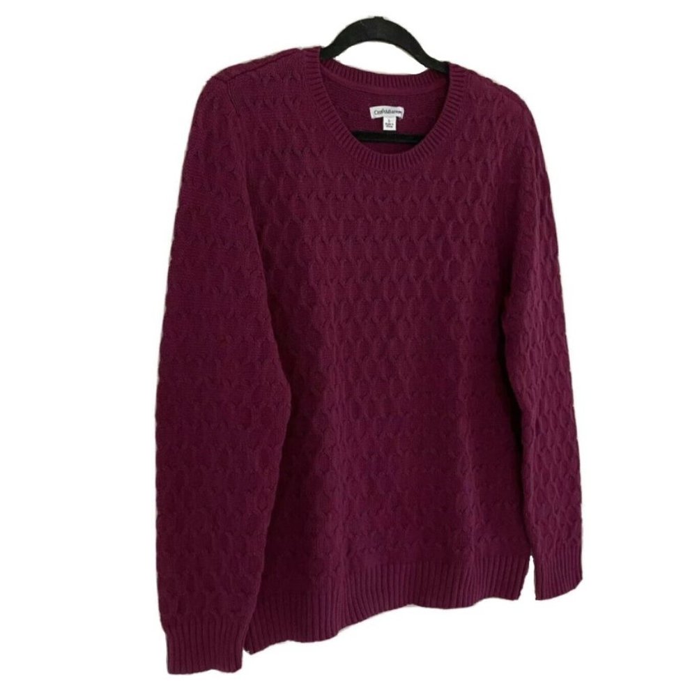 ⛔️SOLD⛔️ CROFT & BARROW Cable Knit Sweater Sz XL - Picture 3 of 13